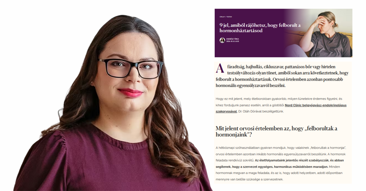 Endokrinológia - Dr. Oláh Dóra a Dívány magazinban